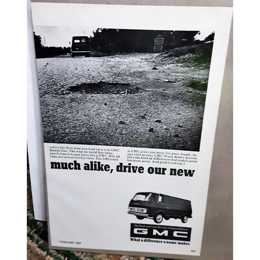 1967 GMC Handi Van GM Print Ad vintage 60s